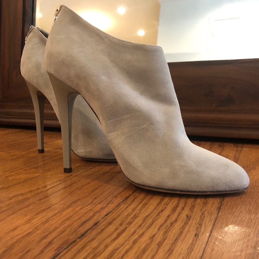 Jimmy Choo Grey Suede Booties Size 38.5